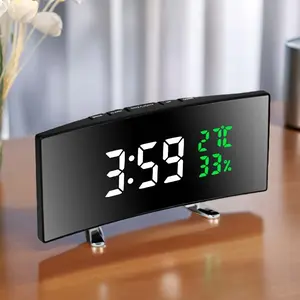 LED Curved screen temperature And Humidity electronicalarm clock LED Curved screen temperature And Humidity electronicalarm clock