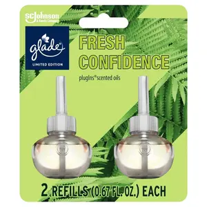 Glade PlugIns Scented Oil Refills, Fresh Confidence, 2 Count