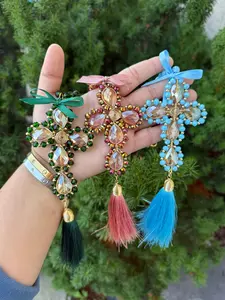 Handmade Cross Home Tassel Hanging Charm Blessing