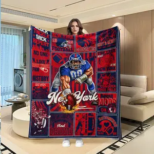 Giants Team Trend: New York Stadium Plush Blanket, Luxury Lightweight Fashion Style, Soft Four-Season Comfort, Bed Sofa Office Gift