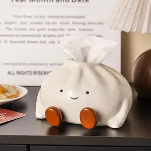 Cream Wind Paper Towel Box Decor, Luxurious High-End Living Room Desktop Napkin Holder, Creative Storage Box for Home Coffee Table