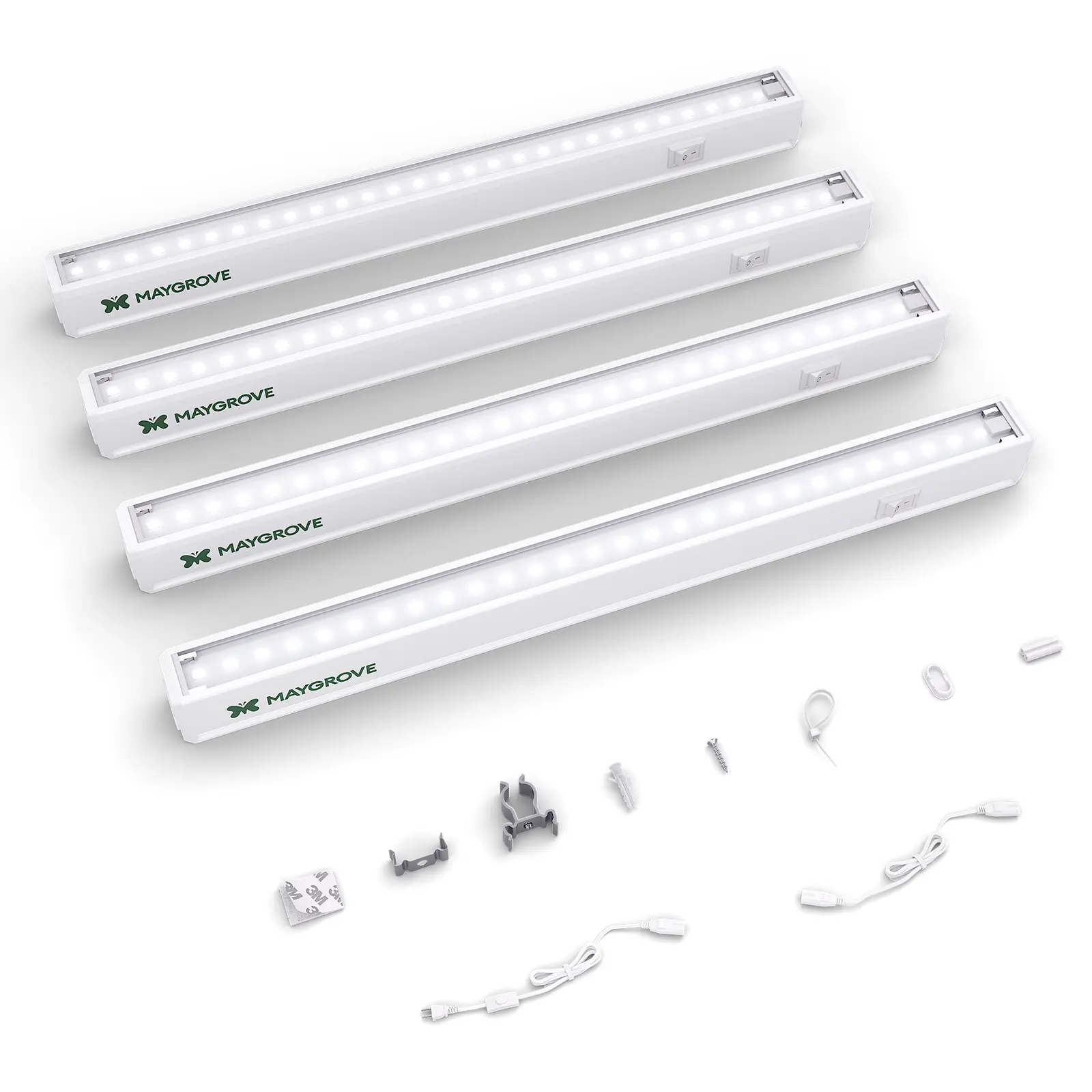 Maygrove Plant Grow Lights 1FT/2FT, Full Spectrum 5000K,T5 LED Grow Light Strips for Indoor Plants,Flowers,Leafy Greens and Vegetables,High PPFD, Linkable