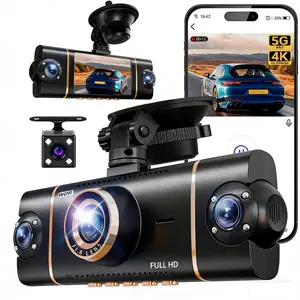 1080P 4-Channel Dash Cam! Fast Storage + WiFi & 24/7 Parking Monitor🛡️Non-rechargeable, must be used while plugged in. Car Dash Cam