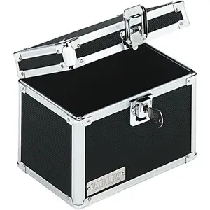 Lockable Index Card Holder - Flash Card Organizer for Recipes, Passwords or Studying, Holds 450 4x6 Notecards - Index Card Box Study Accessories, Black