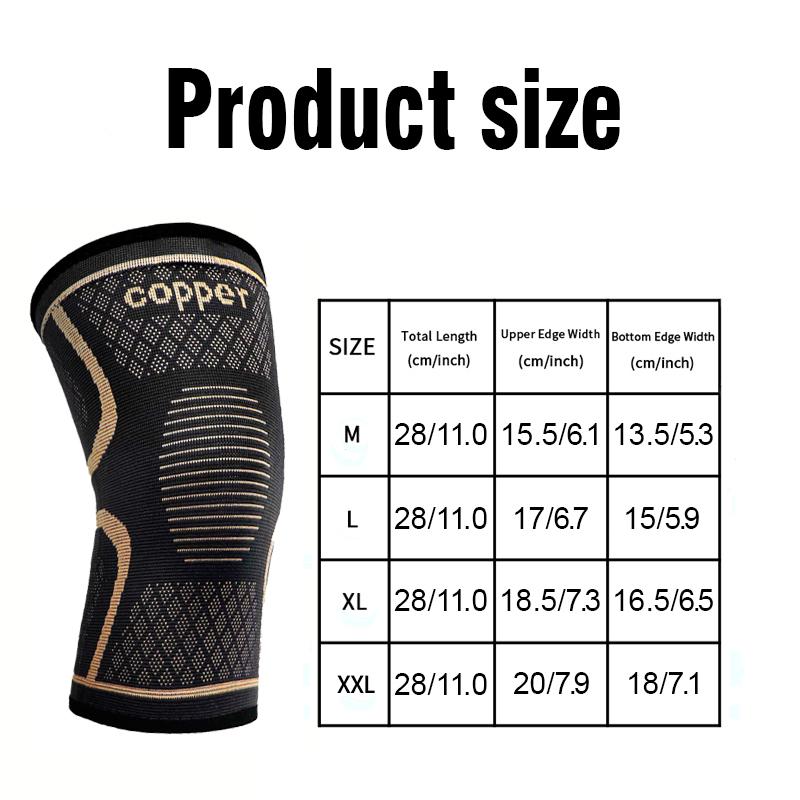 ARITAUM Copper Knee Braces for Men and Women (1 pair) -Knee Supports Copper Compression Knee Sleeve for Knee Pain, Arthritis, Sports and Recovery Support