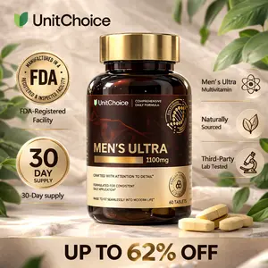 UnitChoice MEN’S ULTRA Multivitamin | Natural Healthcare Supplement | Plant-Based Formula | 60 Count | Contains Damiana
