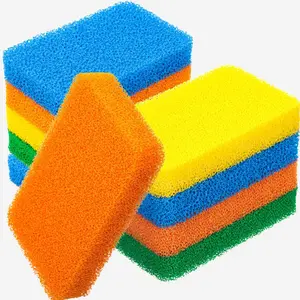 10PCS Silicone Dish Sponge Silicone Scrubber Reusable Kitchen Scrubbing Cleaning Sponge Soft Dish Scrubber for Fruit Vegetable(4.5 x 2.8inch) - Home Improvement.