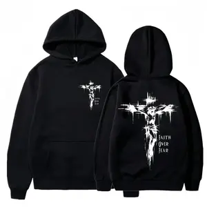 Christian Cross Hoodie – Unisex Faith Message Pullover Sweatshirt