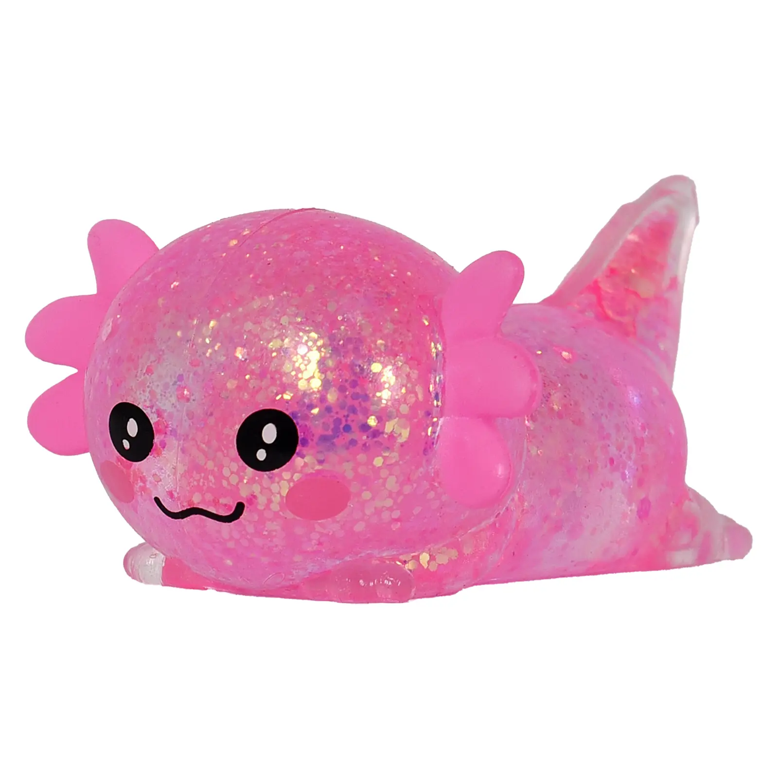 Pink Lying Axolotl Squishy Stress Ball - Oddly Satisfying Soft-Touch Fidget Ball for Sensory Activities, Hand Strength Training, Party Gift Fillers (Squeezy Toy)