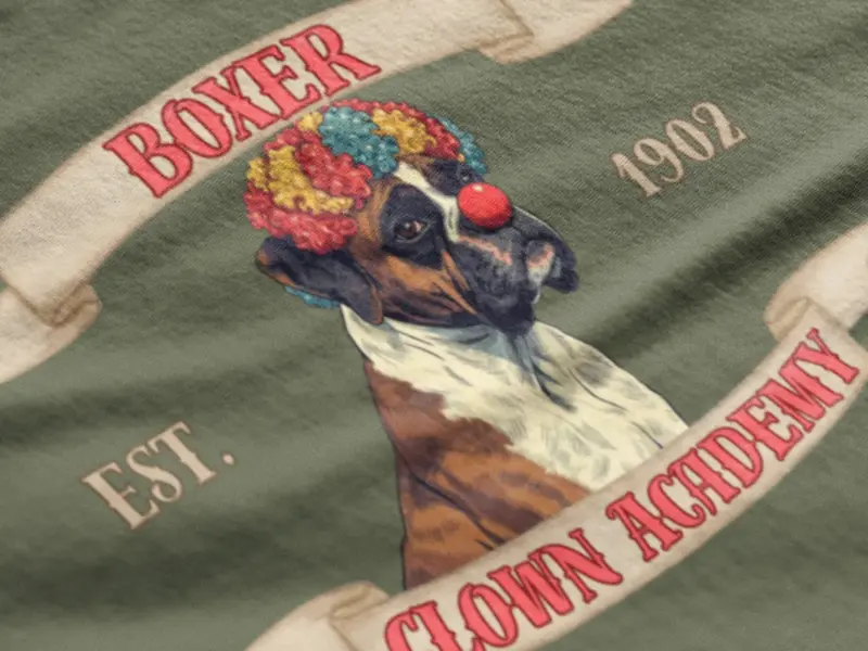 Funny Boxer Dog T-Shirt | Boxer Dog Illustration, Humor Tee