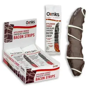 Oinks Applewood Smoked Chocolate Covered Bacon: 16-Piece Display