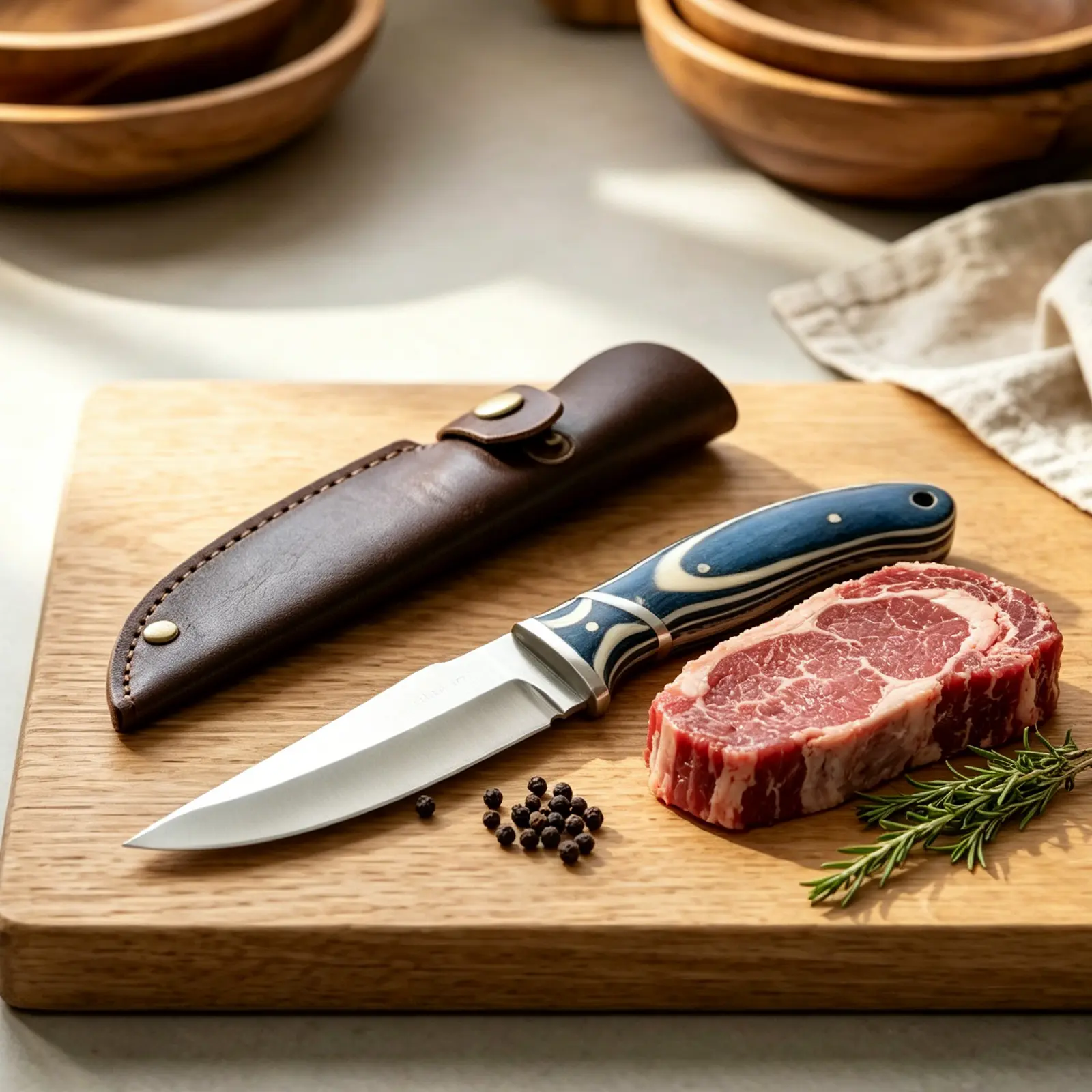 Stainless Steel Multifunctional Knife with Pouch, Fruit Knife,Portable Outdoor Tools,Multipurpose Knife for Home Kitchen,Camp Cooking & Outdoor EDC Tools, Stainless Steel Knives,Practical Knifes for Daily Use,Unique Gift,Lightweight Knife With Wood Handle