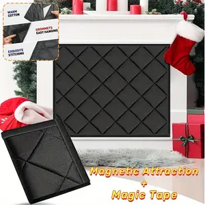 Magnetic Fireplace Heater Cover, Heavy Fabric Insert Guard, Heat Safe, Magnetic Closure, Energy Efficient Insulation, Easy Installation