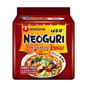 Nongshim Neoguri Spicy Seafood Udon Noodles 4-Pack (480g) - Jungkook  Instant Ramen, Authentic Korean Flavor