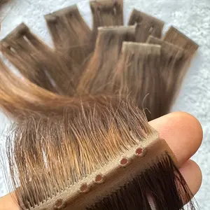 2025 NEW Fashion [Invisible XO Hole Weft Hair] 10pcs/pack Invisible XO Hole Weft Real Human Hair Extensions - 12" 16" 20" 24" Through Micro Beads Bundle