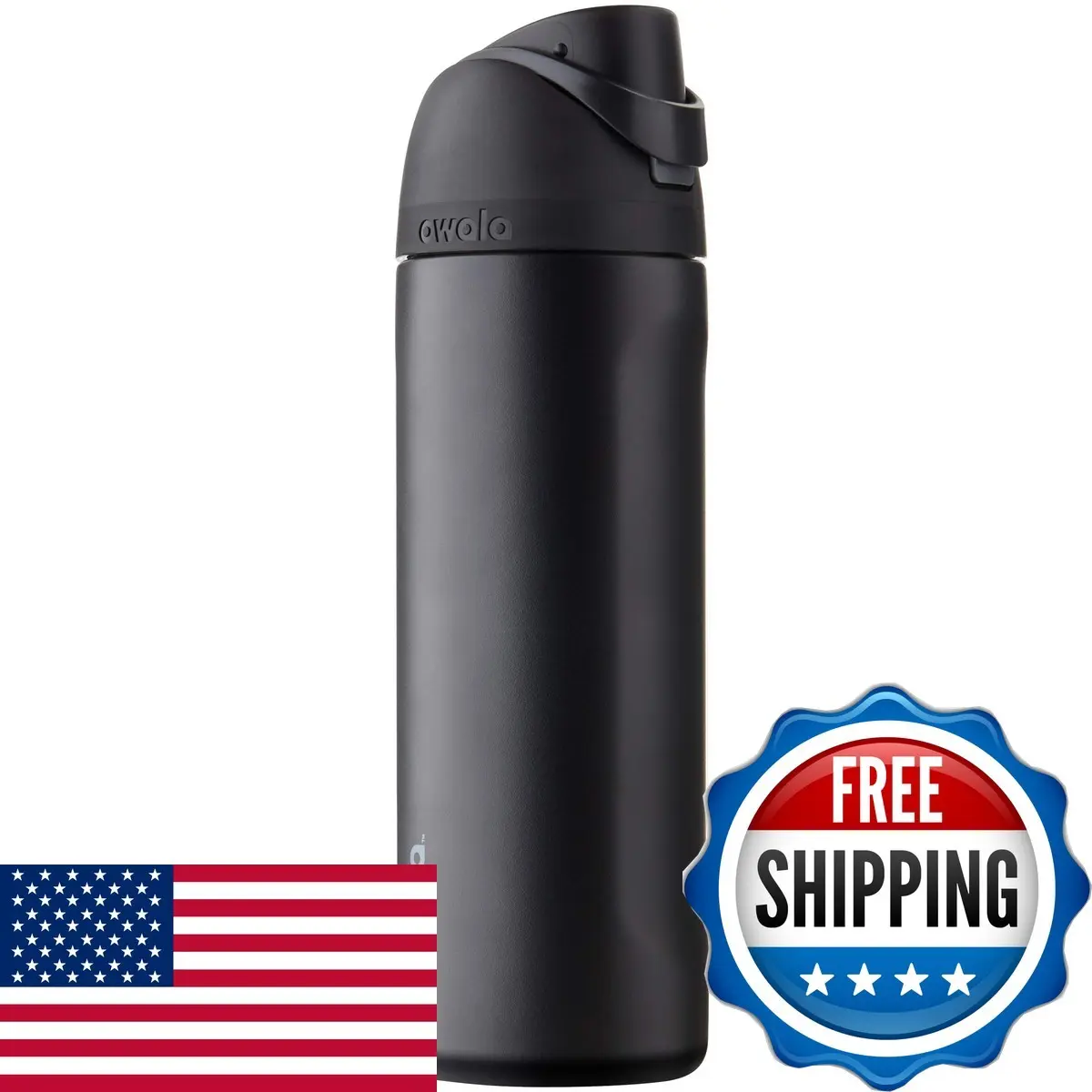 Owala FreeSip Insulated Stainless Steel Water Bottle 24 Oz Very Dark
