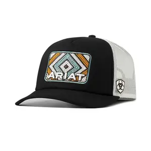 Ariat Ball Cap Black with Stitched Aztec Patch