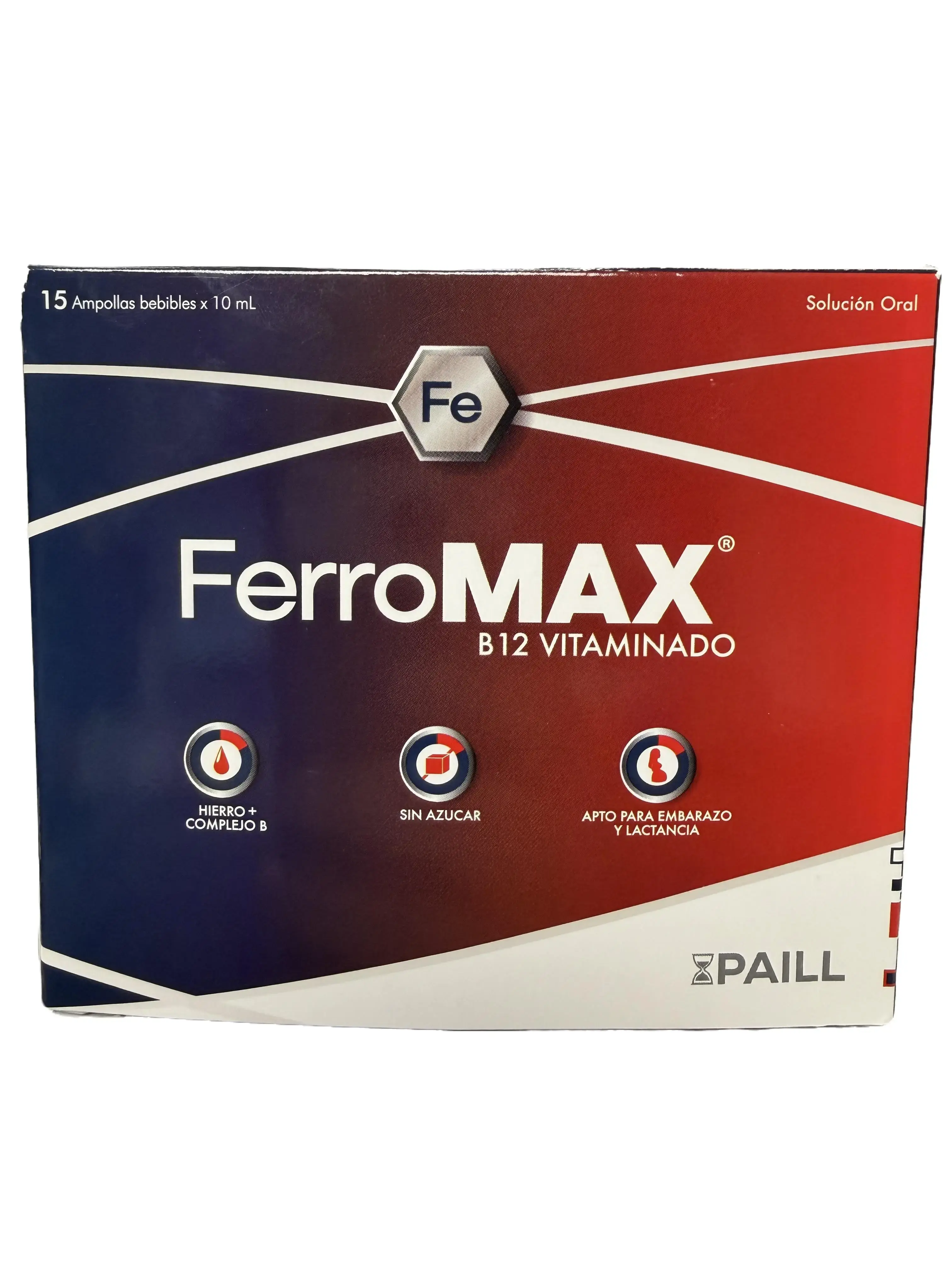 FerroMAX B12 Edible Vitamin, Sugar-Free Dietary Healthcare Supplement for Adults, 15 Bottles of 10mL