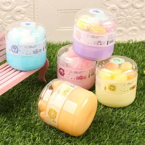 6pcs Box Imitation Fruit Foam Glue, Makaron Color Snowball Pearl Foam, Slim Hamburg Crystal Mud DIY Toy, Creative Craft Supplies