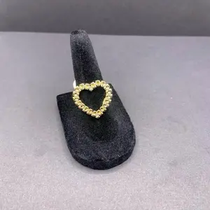 Lover Girl Heart Ring Gold Plated High Quality Medium Size Fashion Jewelry