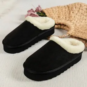 Fuzzy House Slippers for Women,Memory Foam Womens Slippers Indoor and Outdoor Non-Slip Faux Comfy Winter House Shoes