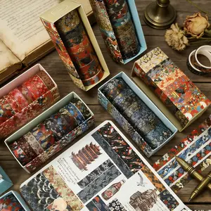 10 rolls of Traditional Chinese Style Washi Tape Set, Perfect for Scrapbooks, Diaries, DIY Crafts, Spring/mother's Day/birthday/easter Decorations, DIY scrapbooks, cards, greeting cards, photos, mugs, and other decorative sticker sets, Crafting Kit