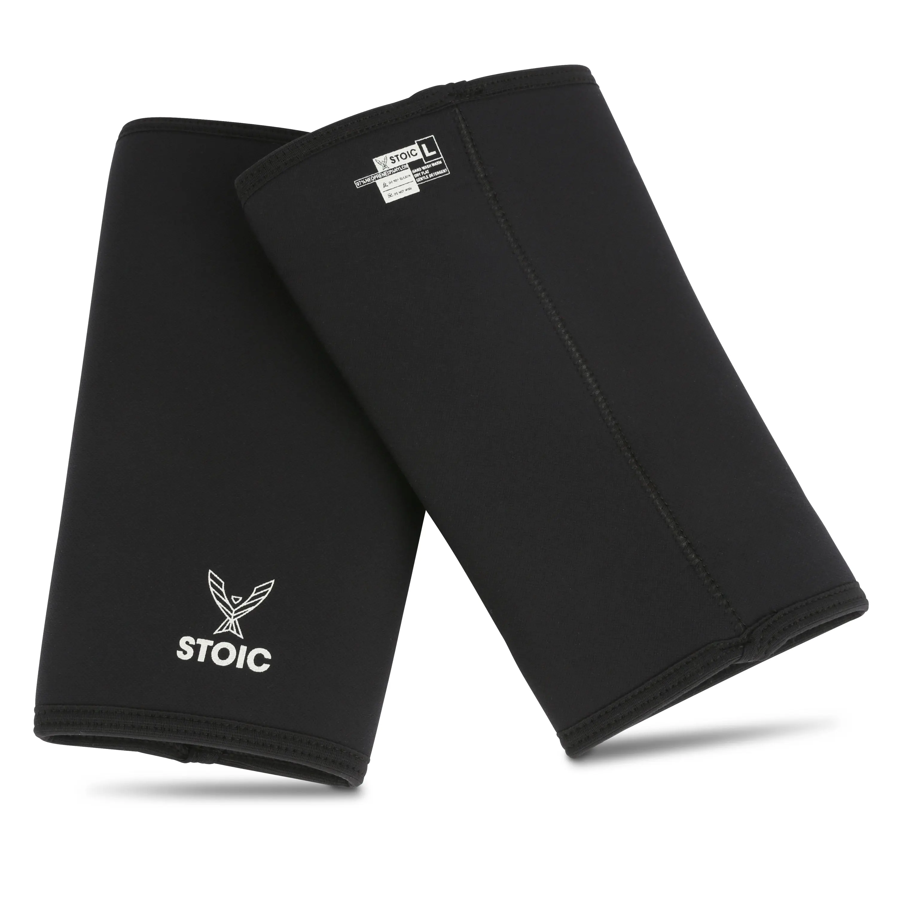 Stoic 7mm Neoprene Knee Sleeves - Compression Support for Weightlifting, Men & Women