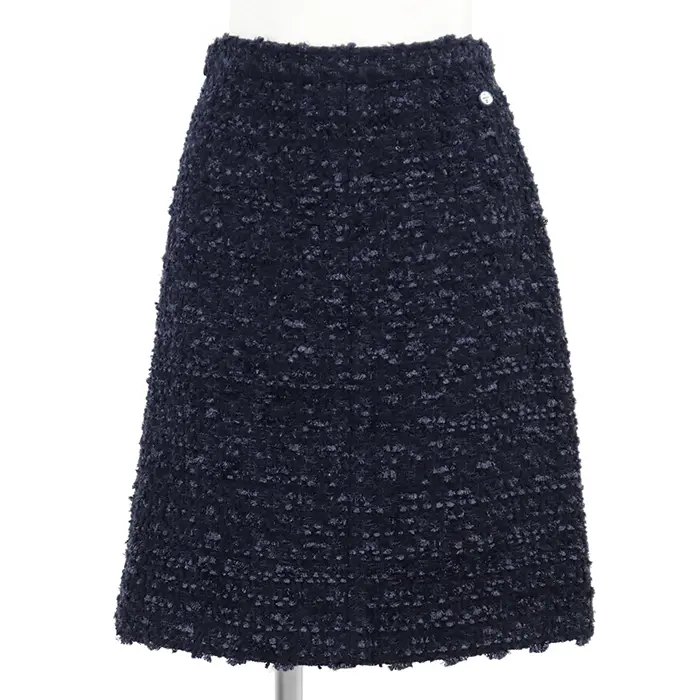Pre-owned CHANEL Tweed Small Leather Goods Skirt