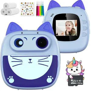 Children's Polaroid Camera, Dual Lens 1080P HD Photography Toy, 10x Digital Zoom - Supports Continuous/delayed Shooting Mode, Equipped With Multiple Print Filters, Easy-to-use Photo Printer, Perfect Gift For Children Aged 3-12 For Halloween And Christmas