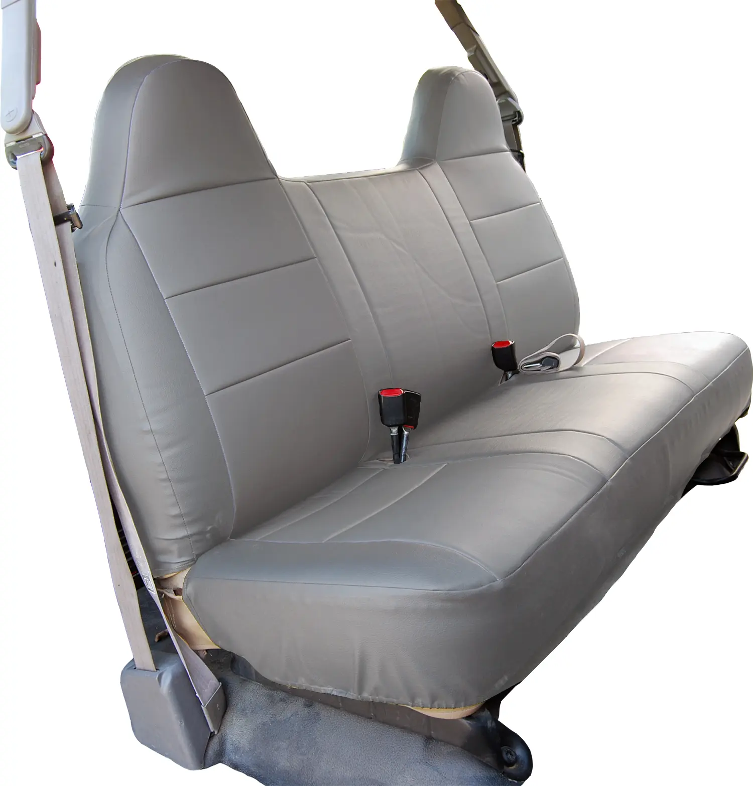 For FORD F-250 350 Bench seat covers - 1995~2010, IGGEE Premium Leatherette, Original fit