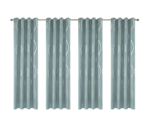 4 Panels Blackout Window Curtains, Stained-glass Wave Pattern,sleepprivacy&roomdarkeningforadhd,Curtain for Bedroom,Living Room,Heat Insulated Drapes for Home Decoration,All season use