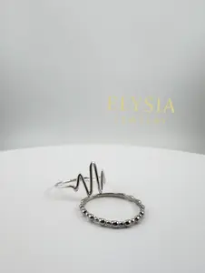 Silver Duo Ring Set- Adjustable 925 Silver Rings