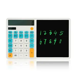 13-inch Solar Powered Sounding Scientific Calculator Pad LCD Writing Tablet Calculator with Notepad LCD Writing Board for Students