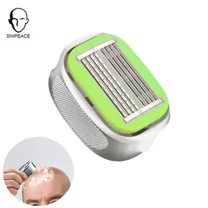 SNIPEACE Bald Head Razor for Men Dual Directional 8 Layer Blade Head Shaver, Anti Scratch Comb & Anti Bump Design, Full Body Waterproof Washable, Replaceable Heads & Full Body Shaving (Legs/Arms), Sensitive Skin Friendly, Ideal for Daily/Travel/Gift Use