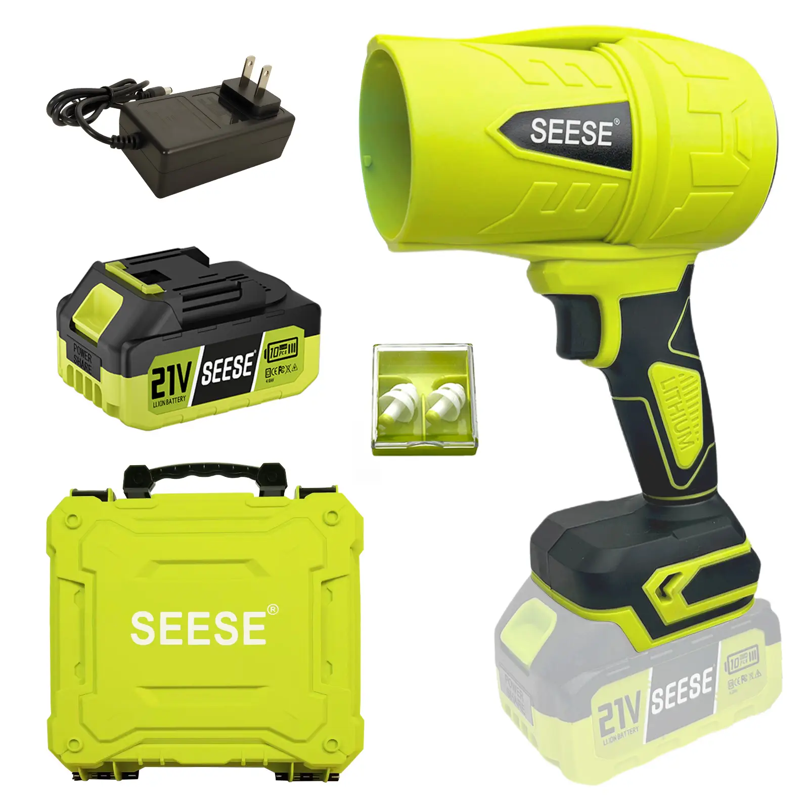 【TikTokShopfalldealsforyou】SEESE Cordless Leaf Blower Violent TurboFan,BrushlessPure Copper Motor Jet Fan With Battery,CordlessTurbo Super Power Air D