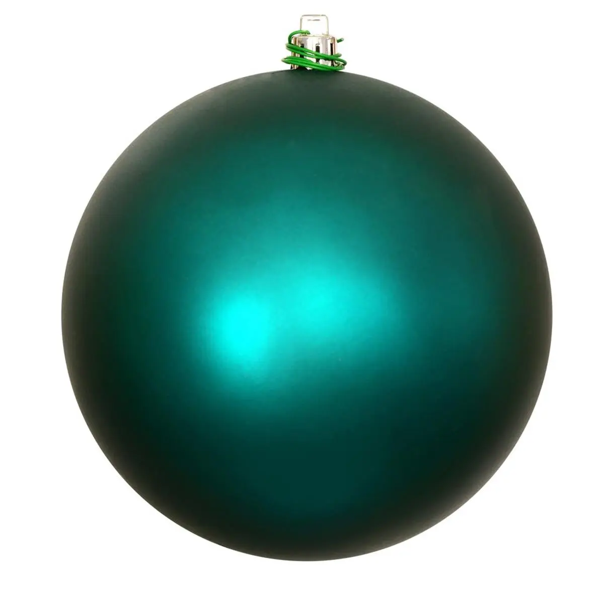 212 MAIN 3 in. Dark Teal Matte Plastic Christmas Ornaments, UV-Drilled, Pack of 12 (Bagged) for Festive Room Decor