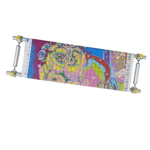 Couple Embroidery Art 39.4in (100CM) 4-Slot Cross Bar 15CM Adjustable Side Bars Sliding Cross Stitch Frame -  2.8CM Diameter Aluminum Alloy 4-Slot Extra Thick Scroll with Adjustable Width and Length for Cross Stitch Needlepoint Quilting Universal