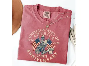 USA 250th Anniversary Comfort Colors Shirt, America 250th Shirt, America 250 Tee, USA Flag Vintage T-Shirt, Usa 250th anniversary