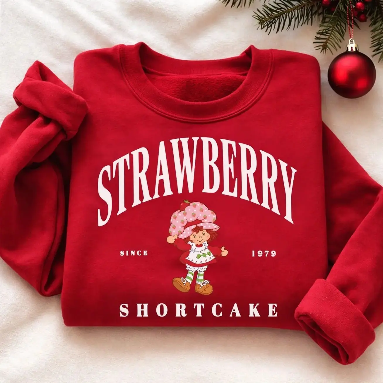 Very Berry Holiday Strawberry Sweatshirt Vintage Cute Fruit Graphic Pullover Crewneck Cozy Winter Apparel Women & Men Gift for Strawberry Lovers