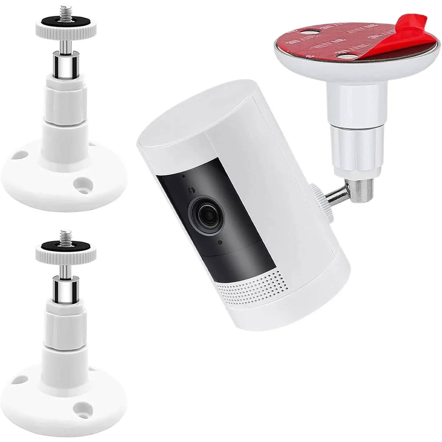 2 Pack Wall Mount Kit, VHB Adhesive or Screw, No Drill, Compatible with Arlo, Eufy Cam, Plug-in Ring & HD Security Camera, Stick & Up Cam , Wyze Cam, Universal Indoor Outdoor Bracket