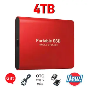Original 4TB Large Capacity External Hard Drive 1TB/2TB/4TB Solid State Disk USB3.2 Type-C for PHONE  Laptop PC