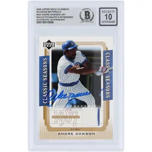 Andre Dawson Chicago Cubs Autographed 2005 Upper Deck Classic Seasons GU Relic #CS-AD Beckett Fanatics Witnessed Authenticated 10 Card - Fanatics Authentic Certified