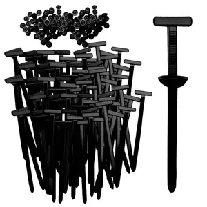 100PCS Nylon Universal Cable Tie Buckle, 2025 New Heavy Duty Self-Locking Nylon Zip Ties Holder, Car Plastic nylon Zip Ties, Multipurpose Plastic Cable Ties Tool for Car Daily Repair Quick Fix (30pcs/60pcs/100pcs)