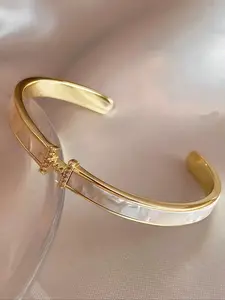 Elegant Open Ring Bracelet for Women, Casual Multifunctional Commuter Jewelry, Perfect for Daily Wear, Parties, Valentine's Day Gift, Cuff Bangle, Open Loop, Copper