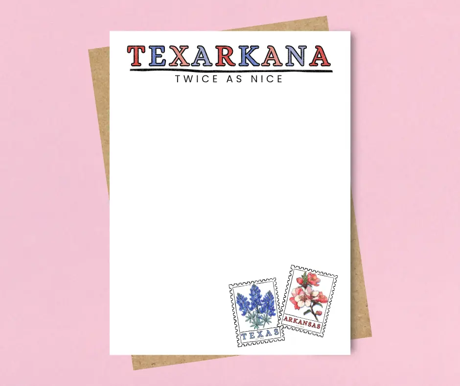 Texarkana "Twice As Nice" Notepad