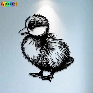 1pc Duckling Metal Wall Art, Adorable Duckling Statue Mural, Ideal Gift for Easter, Spring Festival, Animal Decor Enthusiasts, Weather-Resistant Metal Wall Decor Wall Sculptures, Perfect for Garden Fence & Patio Wall Nature Lovers
