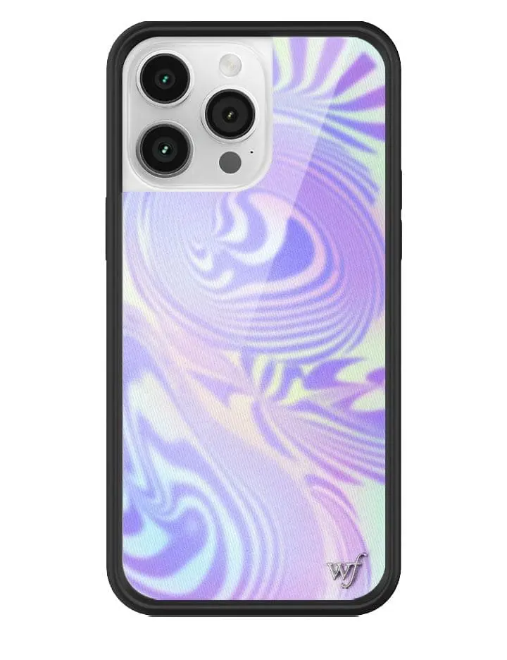 Energy | Limited Edition iPhone Case | Raised Protective Black Bumper | Women Owned Small Business | Purple Turqoise Wave Pattern Ombre  | Safety Casing Protective | Cellphone Cute Aesthetic | Gift For Her