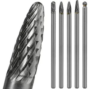 Carbide Burr Set Long Shank (5PCS, 1/4)