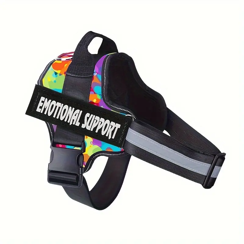 Essential Dog Harness For Emotional Support Dogs No-Pull Reflective Adjustable No Choking Pet Vest Harness With Handle For Easy Walking And Training For Small, Medium And Large Dogs