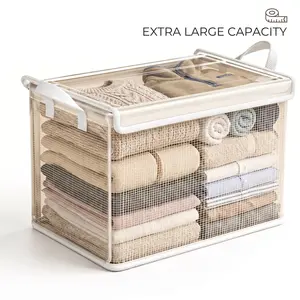 Multi-Functional Storage Bin – Foldable Mesh Organizer for Home, Nursery & Closet